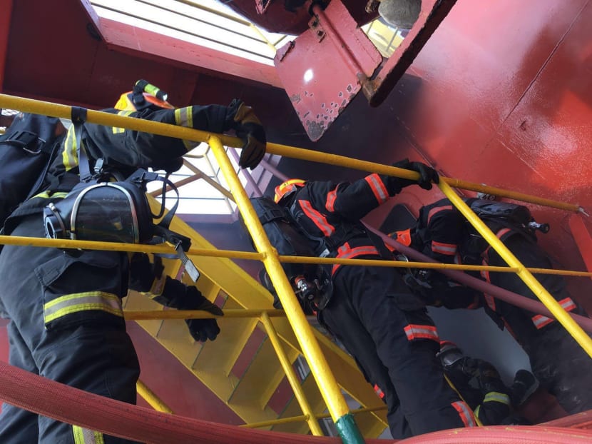 70 SCDF personnel battle 'deep seated fire' at Tuas Boulevard Yard