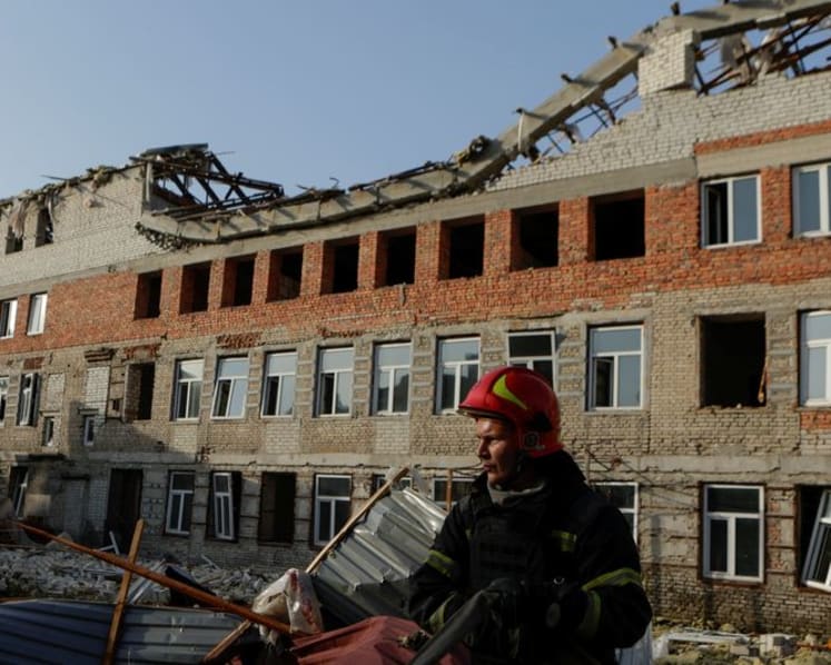 Russian drones strike Ukraine, damaging maternity hospital