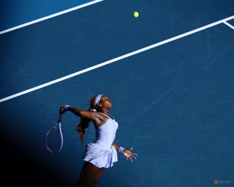 Gauff marches on as dad keeps distance at Australian Open