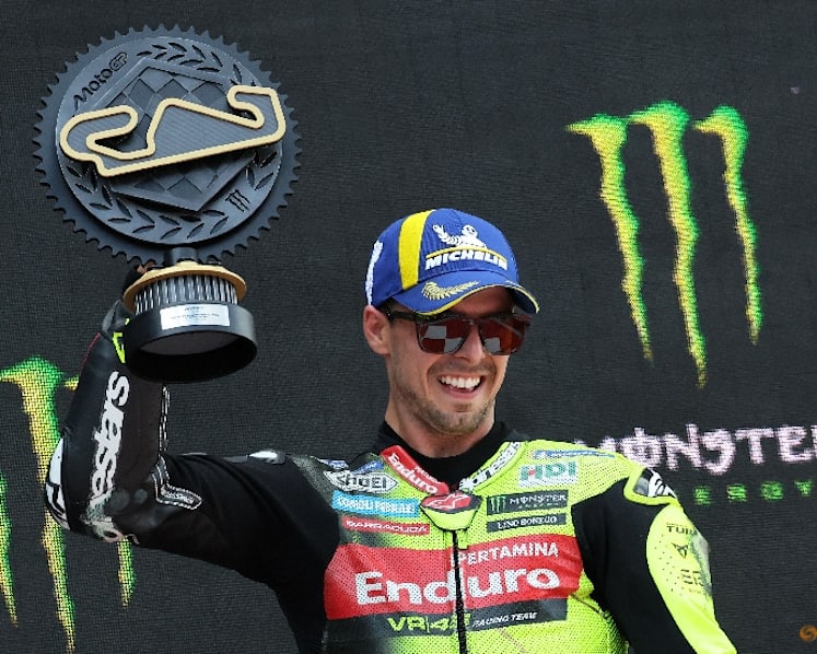 Di Giannantonio wins crash-marred Catalan GP after double red flag drama