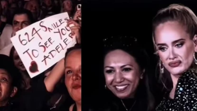 Peminat 'bertuah' rakyat SG dijemput Adele ke pentas semasa konsertnya di Munich Peminat 'bertuah' rakyat SG dijemput Adele ke pentas semasa konsertnya di Munich