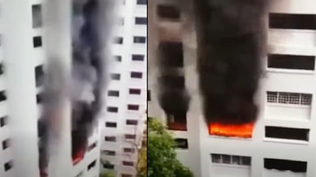 武吉班让组屋两处起火 青年涉纵火遭逮捕