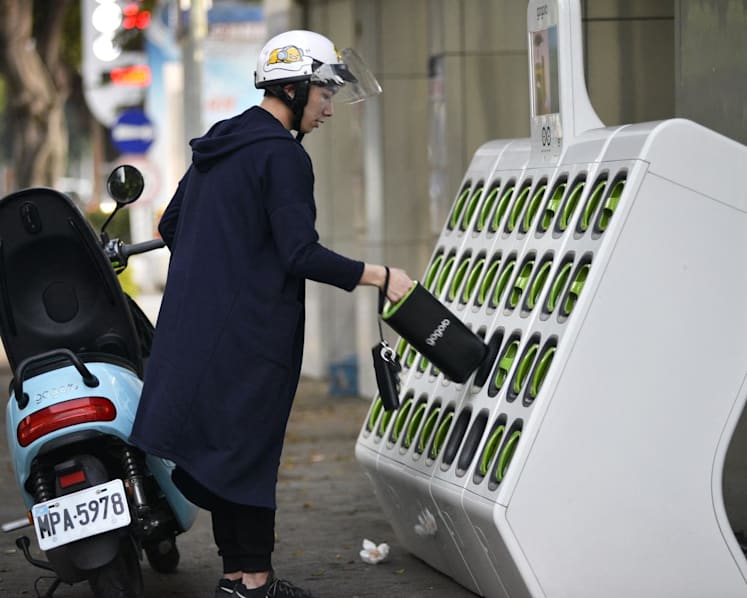 2 electric motorcycle battery swap and charge stations launched in Singapore