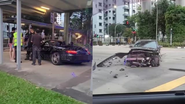 马赛地和保时捷跑车相撞 一人轻伤拒送院