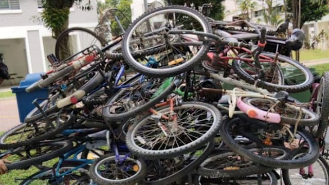 两个月清逾百废辆弃脚踏车 议员：妨碍通行且造成杂乱