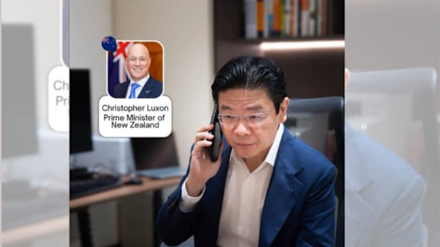 黄循财同新西兰领导人通话 重申提升食品安全合作