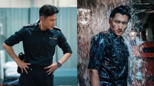 与张学友合作电影《海关战线》　谢霆锋跳高楼割伤眼角！