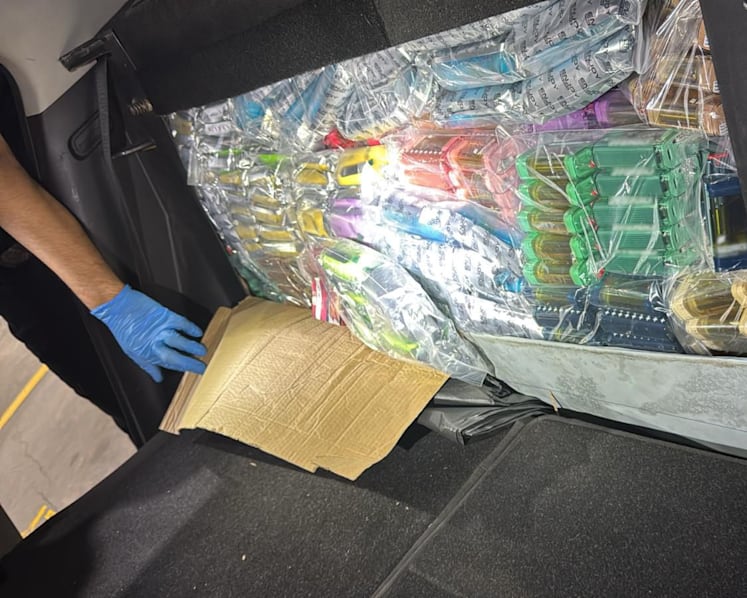 Over 1,100 vapes found hidden in modified back seat of car at Woodlands Checkpoint