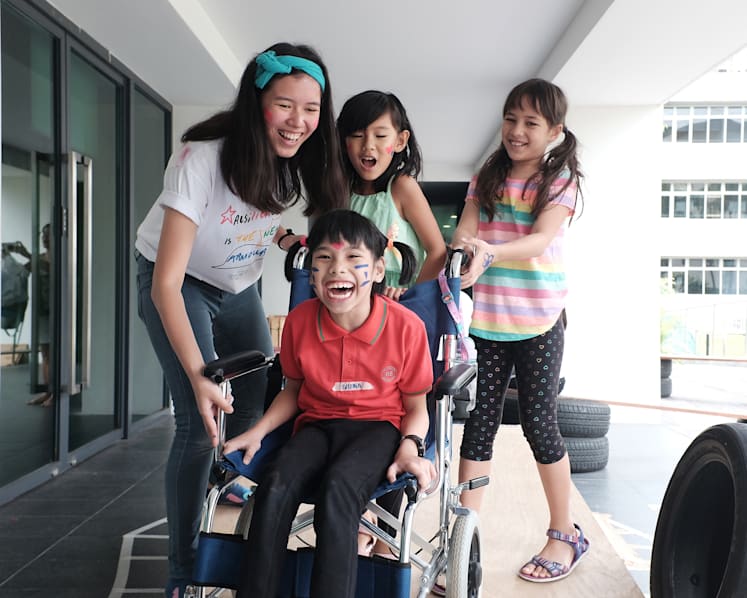 At arts camp, children learn to empathise with peers who have special needs