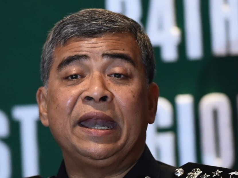 Royal Malaysian Police Inspector General Khalid Abu Bakar addresses journalists in Bayan Lepas on Malaysia's northern island state of Penang on March 7, 2017, following the March 6 expulsion of North Korean ambassador to Malaysia Kang Chol from the country. Photo: AFP