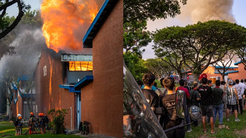 Dozens of firefighters deployed after fire breaks out at industrial area in Eunos Dozens of firefighters deployed after fire breaks out at industrial area in Eunos