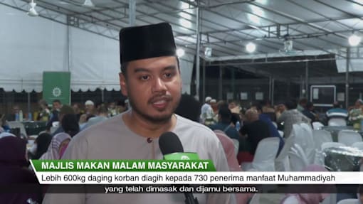Lebih banyak daging korban diagihkan, masak semula untuk jamu para sukarelawan, penerima bantuan