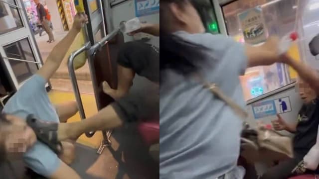 台湾再起争座冲突 用拖鞋打人女子竟是通缉犯