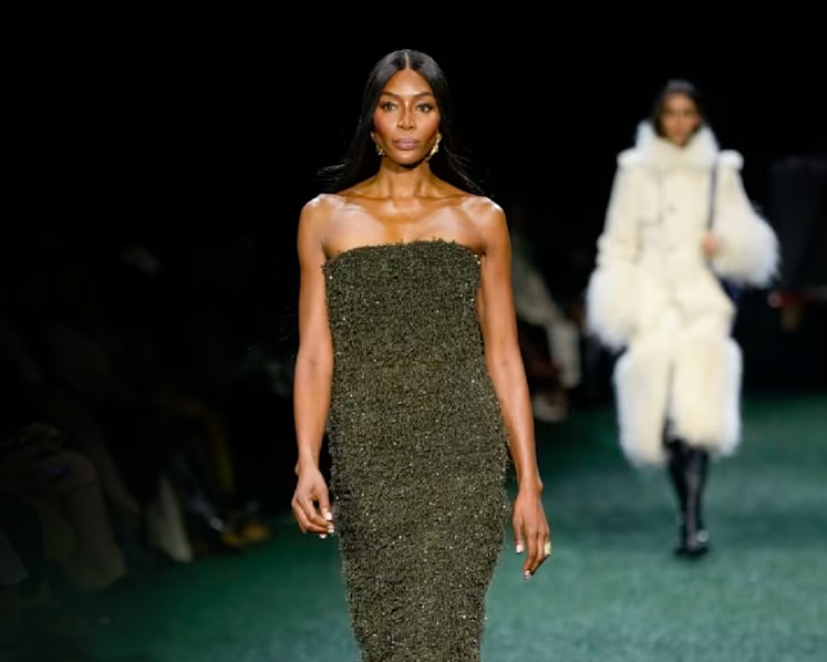 Naomi Campbell walks for star-studded Burberry show at London Fashion Week