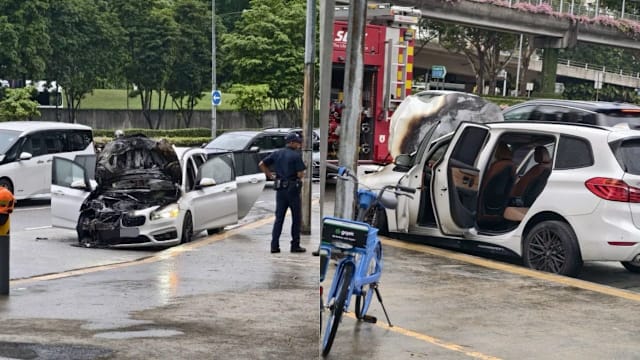 一辆汽车在布莱德路起火 起火原因还在调查中