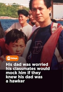 He’s so proud of his dad ❤️ #8dayssg #8dayssglocalent #hawker #local #father 