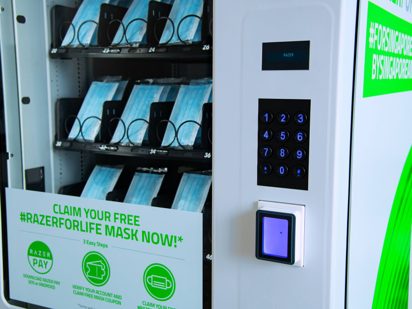 Razer plans on setting up 20 mask vending machines across Singapore by June 1.