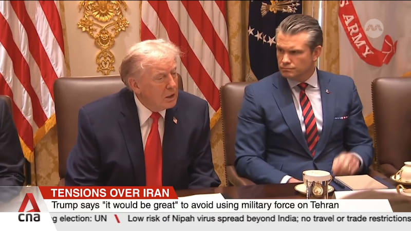 Trump urges Iran to do 'two things' to avoid military action