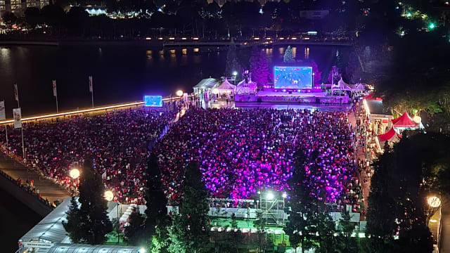 滨海湾中央岬庆祝活动预演 数千人提前为国庆生