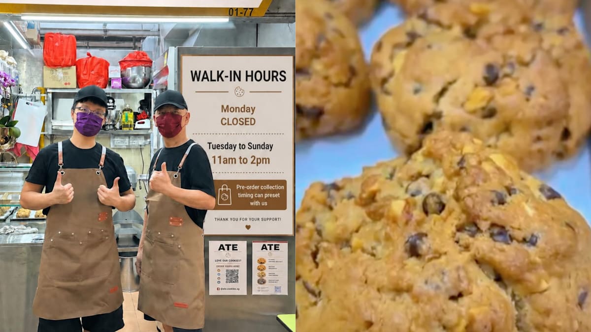 Banker-turned-hawker sells S NYC Levain-style cookies at Golden Mile Food Centre