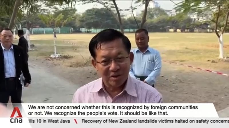 Myanmar's military-backed party set for landslide win in widely criticised election