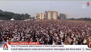 Bangladesh unrest: Tens of thousands attend funeral of killed youth leader 
