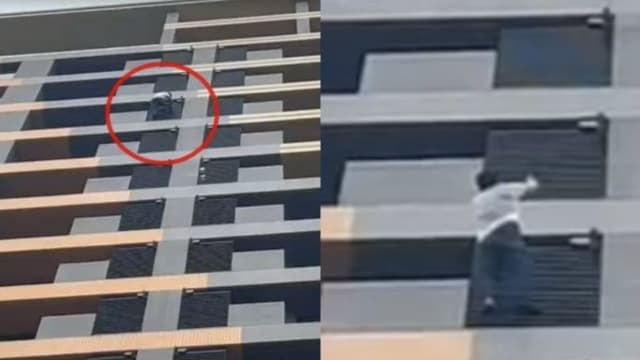 拒捕台男持枪潜逃  变身”蜘蛛侠” 从16楼爬到11楼