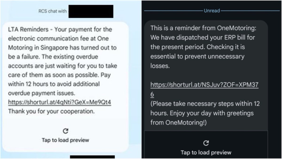 More than S$400,000 lost to phishing scams impersonating OneMotoring