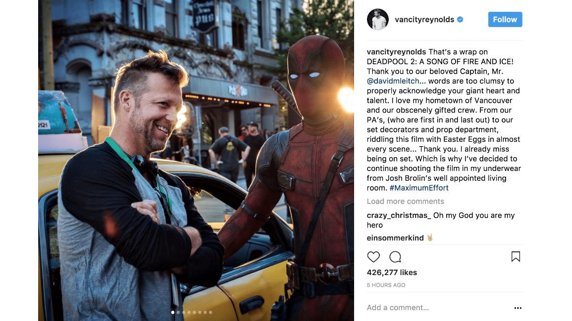 Deadpool 2 wraps filming - 8days