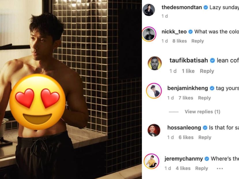 Desmond Tan Posts Yet Another Shirtless Thirst Trap On His IG, His Celeb Pals Comment About His Coffee Mug Instead