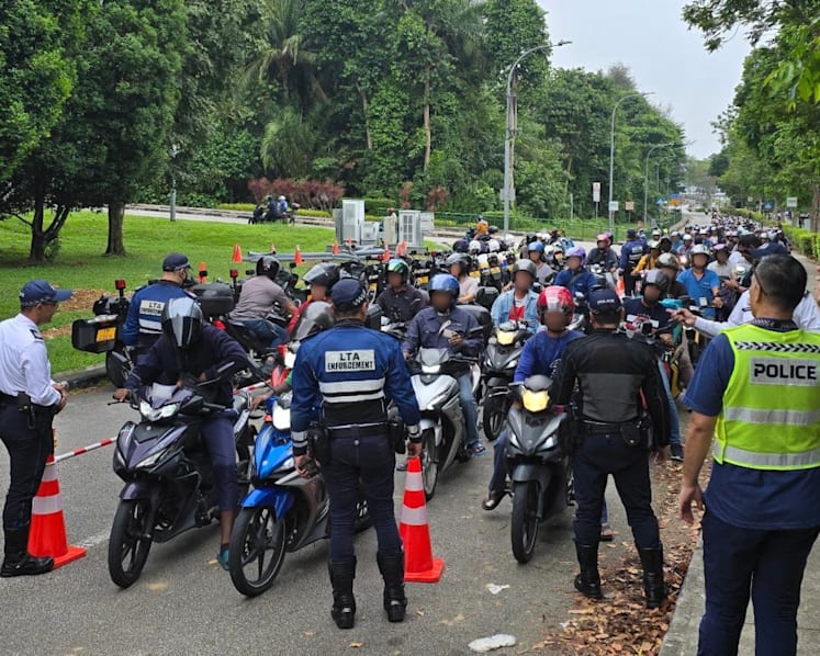 Two motorcyclists arrested, about 20 found riding without licence in enforcement ops near Woodlands Checkpoint