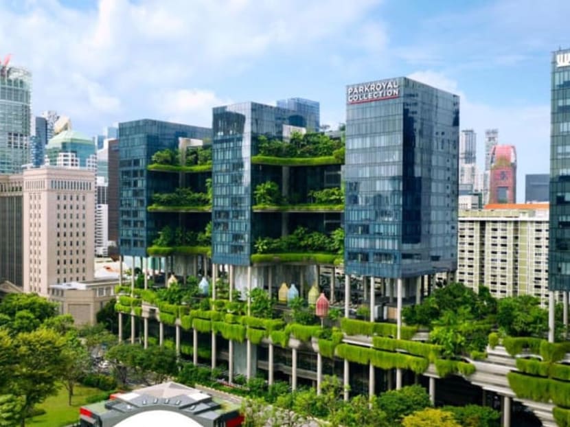 A view of Parkroyal Collection Pickering hotel, which is a short walk from Chinatown.