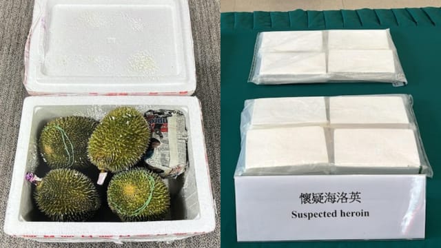 马国到港榴梿有蹊跷 内藏逾8公斤海洛因