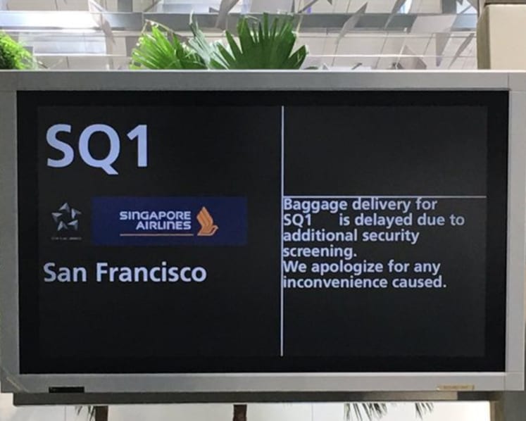 Bomb hoax delays SIA flight from San Francisco