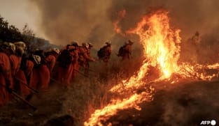 Thousands evacuated as wildfire spreads north of Los Angeles