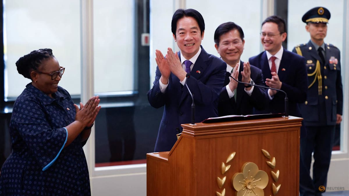 Taiwan won't give in to pressure, president says on return from Eswatini