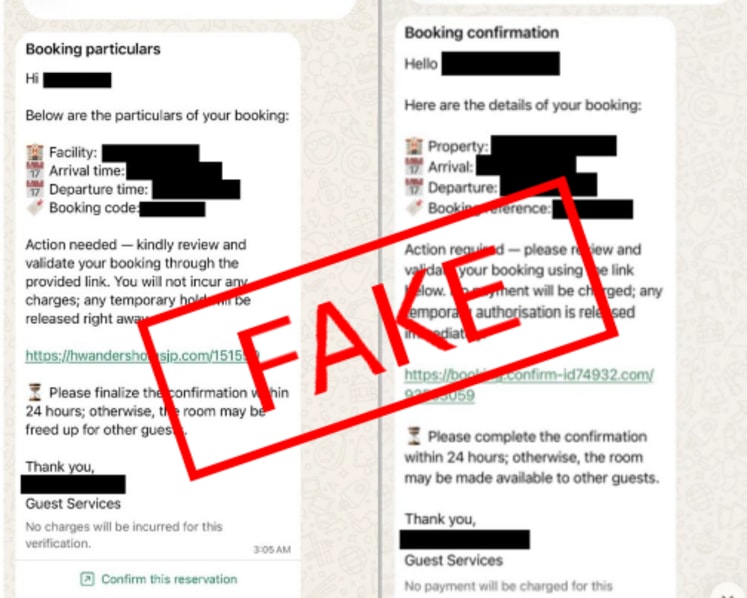 At least S$185,000 lost to phishing scams involving hotel bookings since January