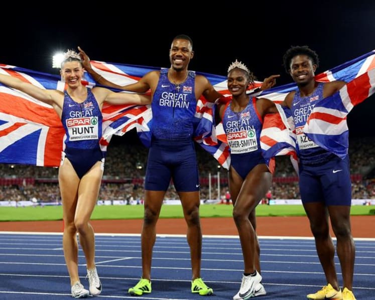 Britain's Hunt and Asher-Smith set medal records at European Championships