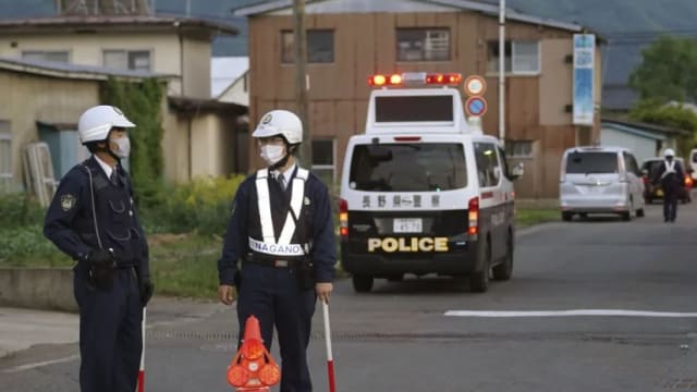 日本中野市涉枪击持刀伤人嫌凶落网