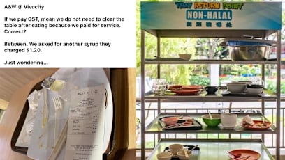 "I Pay GST, Why Must I Clear My Tray?" Netizen's Question Sparks Debate In Singapore