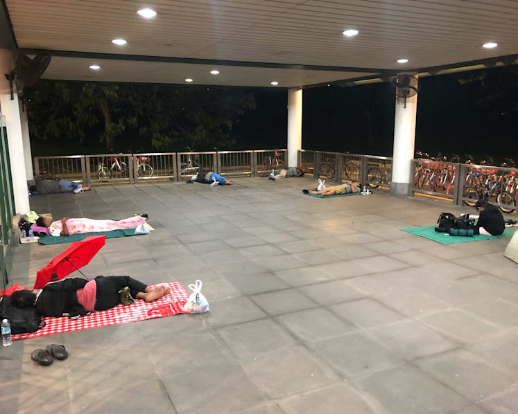 With no place to stay, some Malaysian workers sleeping rough near Kranji MRT Station