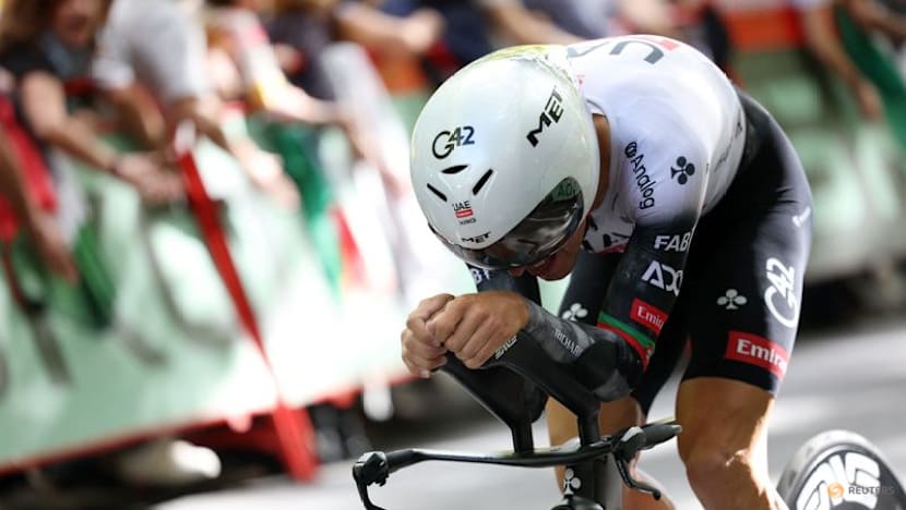 Ganna glides to Vuelta time trial win, Almeida gains on Vingegaard