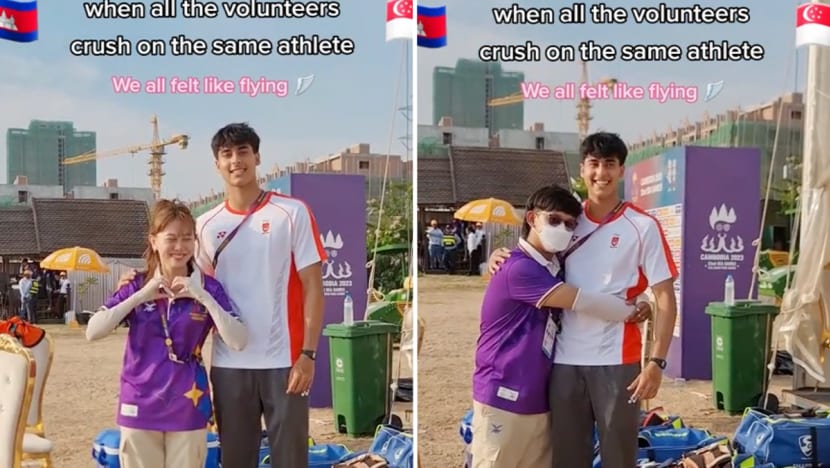 #trending: Video of Cambodian SEA Games volunteers queuing to take photos with 'tall and cute' Singapore cricketer goes viral