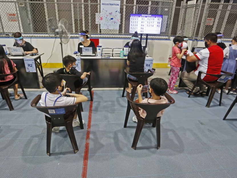 Some 213,000 children aged between five and 11 had received a first dose of a Covid-19 vaccine as of Feb 13, 2022.