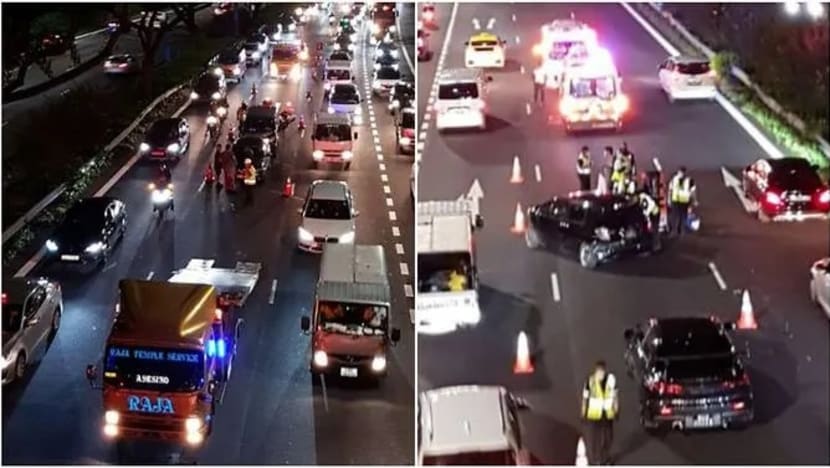 Toddler among 3 people taken to hospital after hit-and-run on PIE