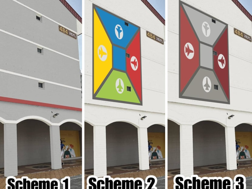 The latest set of proposed repainting works in Tampines North for HDB Blocks 472 to 484. 