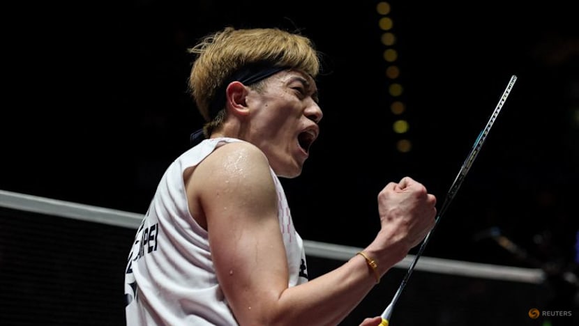Badminton-Lin upsets Vitidsarn to set up All England Open final against India's Sen