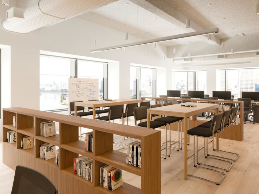 The WeWork co-working office at 21 Collyer Quay in Singapore.