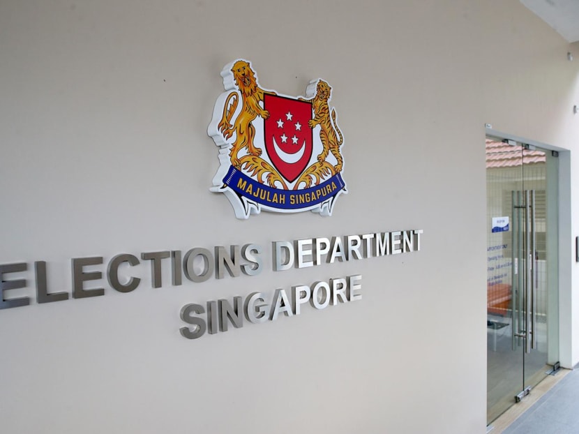 A view of the entrance of the Elections Department Singapore at Novena.