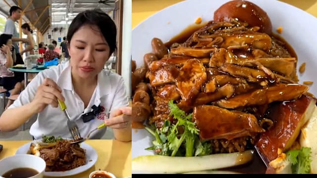 午餐前已排长龙的米其林卤鸭饭，套餐$4起，有5样好料！